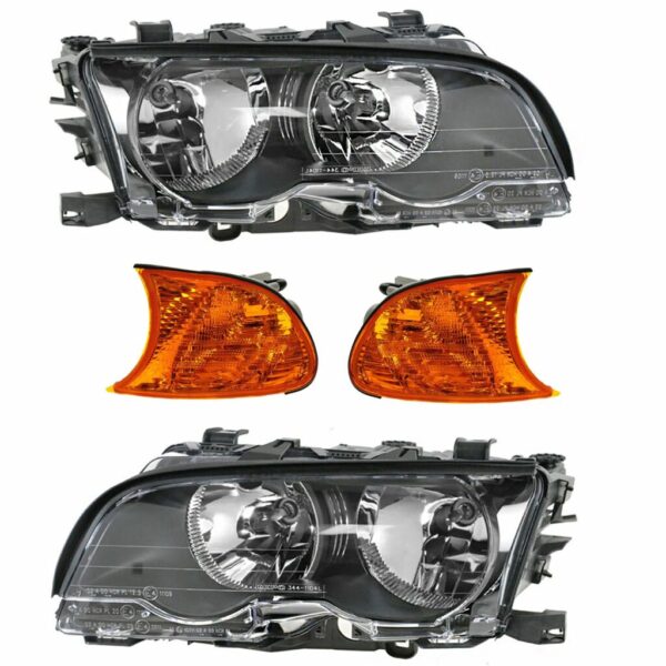 Headlight Lamp Parking Marker Corner Light LH RH 4 Piece Kit for BMW