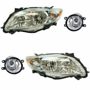 Headlight Fog Driving Light Lamp LH RH Kit Set of 4 for Toyota Corolla