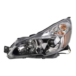 Left Headlight Assembly Black Bezel Compatible with 2013-2014 Subaru Legacy Driver Side