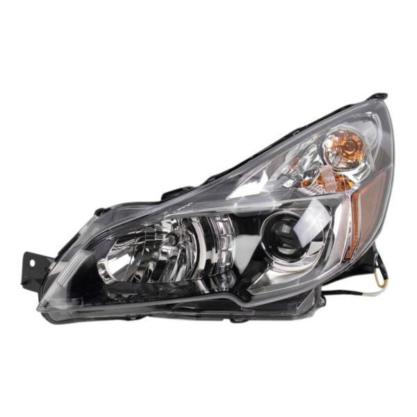 Left Headlight Assembly Black Bezel Compatible with 2013-2014 Subaru Legacy Driver Side