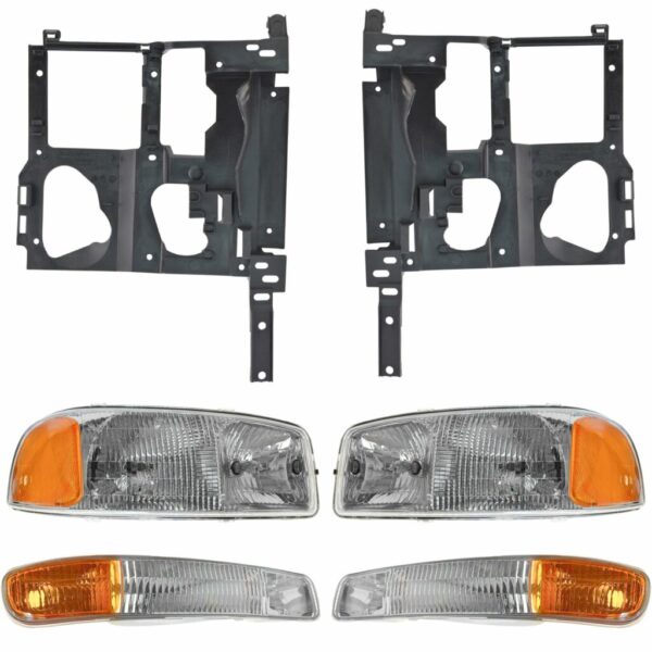 Headlight Parking Light Lamp Mounting Bracket Kit RH LH for 99-07 Sierra