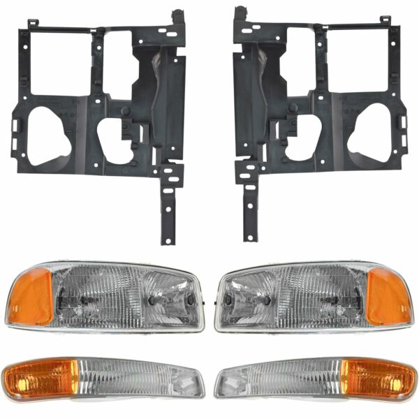Headlight Parking Light Lamp Mounting Bracket Kit RH LH for 99-07 Sierra