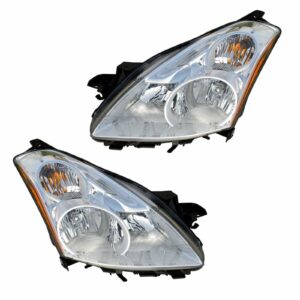 Headlights Headlamps Halogen Left & Right Pair Set for 10-12 Altima Sedan