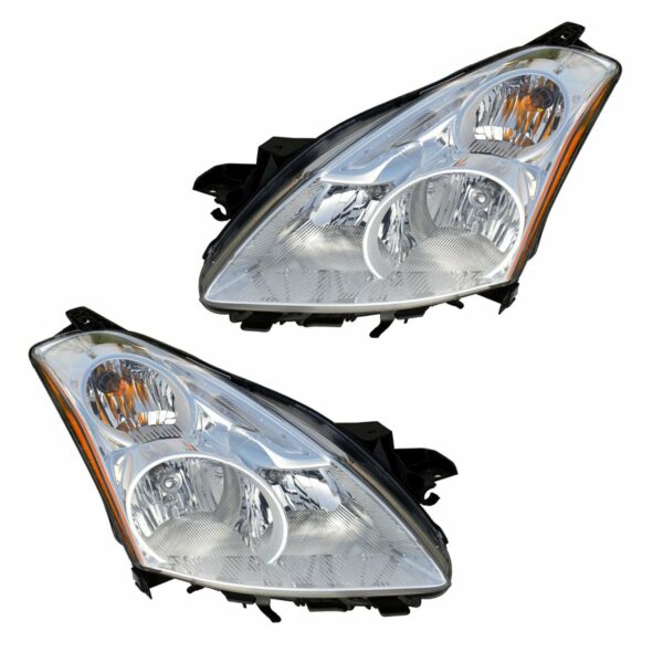 Headlights Headlamps Halogen Left & Right Pair Set for 10-12 Altima Sedan