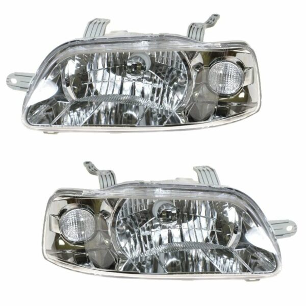 Headlights Headlamps Pair Set Left LH & Right RH for 04-06 Chevy Aveo