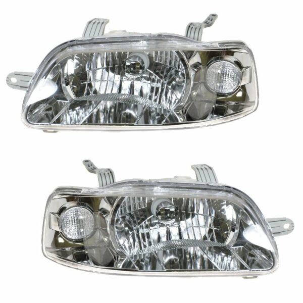 Headlights Headlamps Pair Set Left LH & Right RH for 04-06 Chevy Aveo