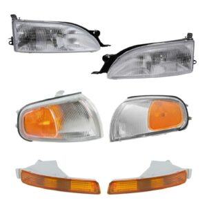 6pc Headlight Parking Light & Corner Light Kit for 95-96 Toyota Camry
