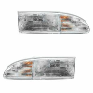 Headlights Headlamps Left & Right Pair Set for 94-95 Ford Thunderbird