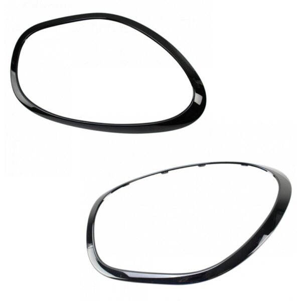 Headlight Lamp Bezel Trim Pair LH RH Sides Black for Mini Cooper Countryman
