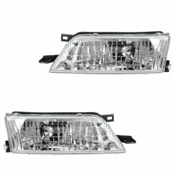 Headlights Headlamps Left LH & Right RH Pair Set for 97-99 Nissan Maxima
