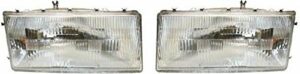 Headlights Headlamps Left & Right Pair Set for Chrysler Lebaron Spirit Acclaim