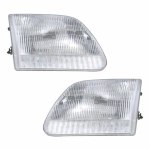 Headlights Headlamps Left & Right Pair Set for Expedition F-Series Pickup Truck
