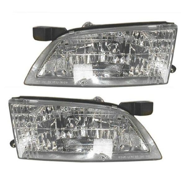 Composite Headlights Headlamps Left & Right Pair Set for 98-99 Nissan Altima