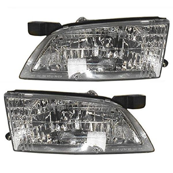 Composite Headlights Headlamps Left & Right Pair Set for 98-99 Nissan Altima
