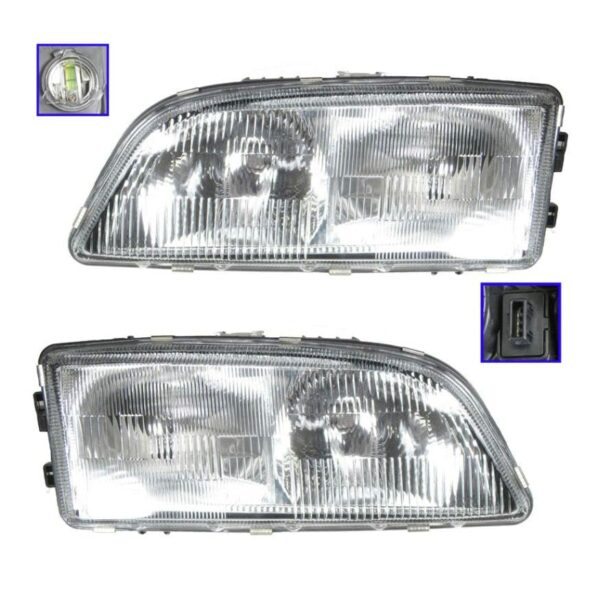 Headlight Headlamp Left & Right Pair Set for 98-02 Volvo C70 S70 V70