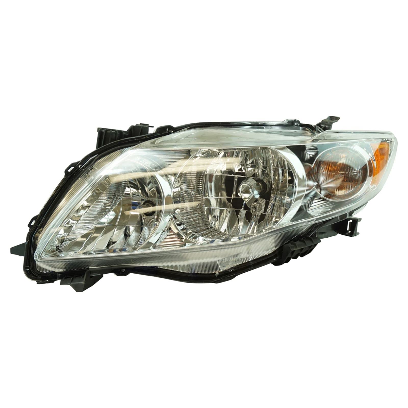 Headlight Headlamp w/ Chrome Housing Bezel Left Driver Side for 09-10 Corolla
