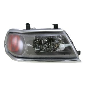 Headlight Headlamp w/ Chrome Trim Passenger Side RH for 00-04 Montero Sport