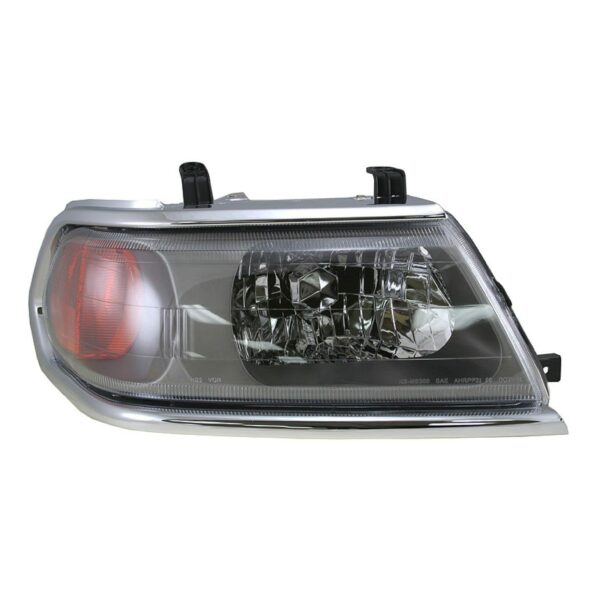 Headlight Headlamp w/ Chrome Trim Passenger Side RH for 00-04 Montero Sport