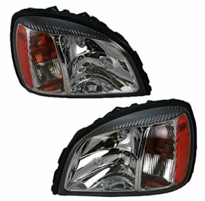 Headlights Headlamps Left & Right Pair Set for 04-05 Cadillac Deville