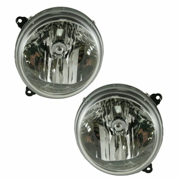 Headlights Headlamps Left & Right Pair Set for 05-07 Jeep Liberty