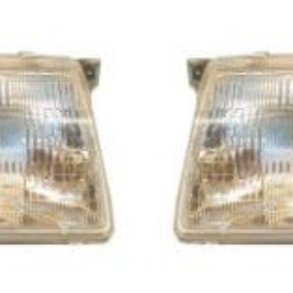 Headlights Headlamps w/ Amber Corners Left & Right Pair Set for 89-98 Sidekick