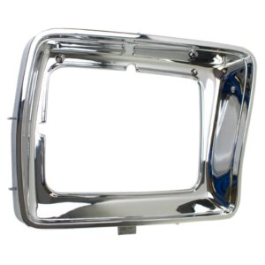 Headlight Lamp Rectangular Bezel Chrome Passenger Side RH for Ford Bronco F-150