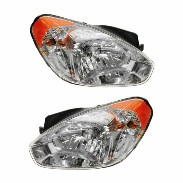 Headlights Lamps Driver Left LH & Passenger Right RH Pair Set fits 06-11 Accent