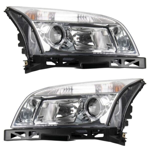 Headlight Lamp Assembly LH RH Kit Pair Set of 2 for Mercury Milan