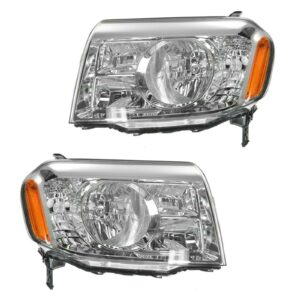 Headlight Headlamp LH Left & RH Right Pair Set for 09-11 Honda Pilot