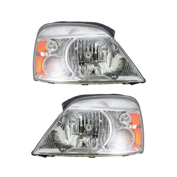Headlights Headlamps Left & Right Pair Set for 04-07 Ford Freestar Monterey