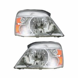 Headlights Headlamps Left & Right Pair Set for 04-07 Ford Freestar Monterey