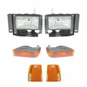 Headlight Parking Light Reflector Kit Set of 6 for Bronco II Explorer Ranger