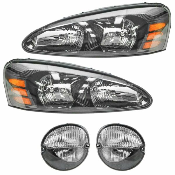 Headlight Fog Driving Light Lamp Kit Set of 4 for 04-08 Pontiac Grand Prix