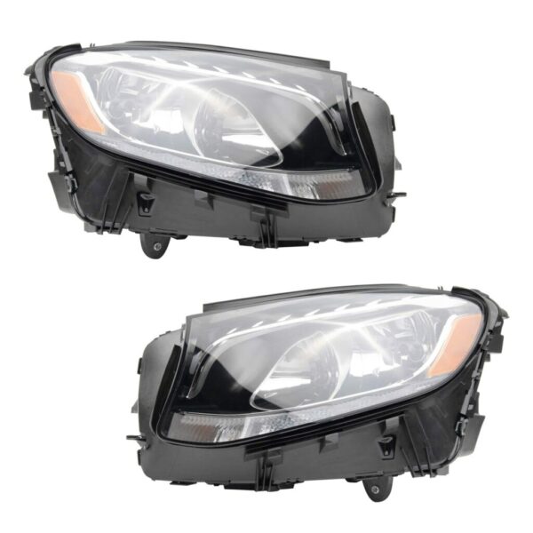 Headlight Set Compatible with 2016-2019 Mercedes-Benz GLC300 2017-2019 GLC43 AMG