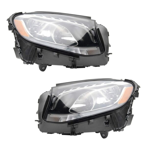 Headlight Set Compatible with 2016-2019 Mercedes-Benz GLC300 2017-2019 GLC43 AMG