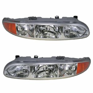 Headlights Headlamps Left & Right Pair Set for 99-04 Oldsmobile Alero