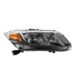 Headlight Headlamp Halogen RH Right Passenger for 13 Honda Civic 4 Door Sedan