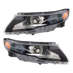 2pc Halogen Headlight Lamp Assembly Set LH & RH Side for 11-15 Chevrolet Volt