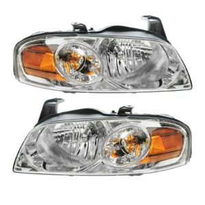 Models Headlights Headlamps Pair Set For 04-06 Nissan Sentra Base And S