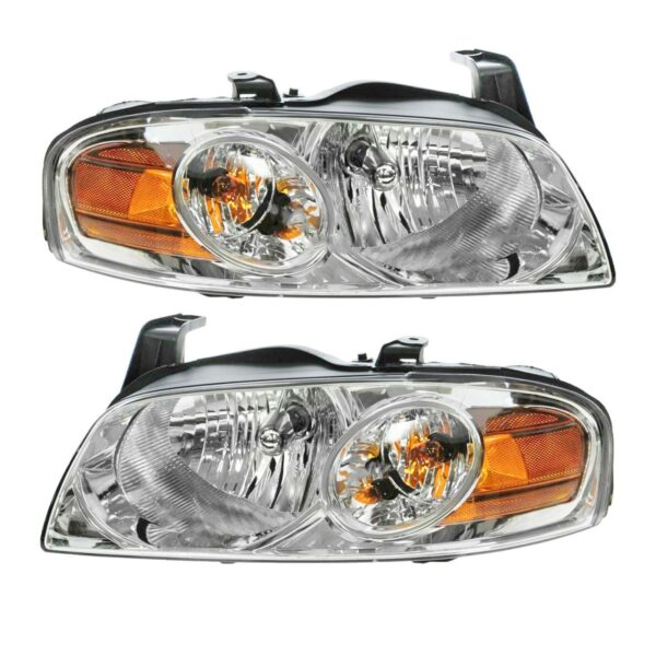 Models Headlights Headlamps Pair Set For 04-06 Nissan Sentra Base And S