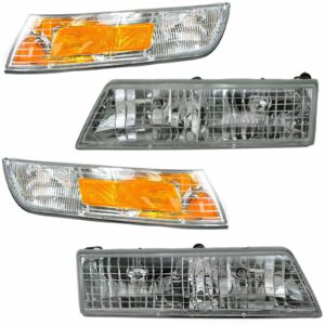Headlight Lamp Parking Marker Corner Light LH RH 4 Piece Kit for Grand Marquis