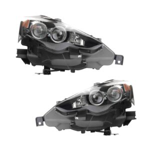Headlight Set Fits 2016 Lexus IS200t 2014-2015 IS250 IS300 2014-2016 IS350