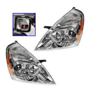 Headlight Headlamp Left LH Right RH Pair Set of 2 Kit for 08-12 Kia Sedona