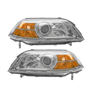 Headlights Headlamps Left & Right Pair Set for 04-06 Acura MDX