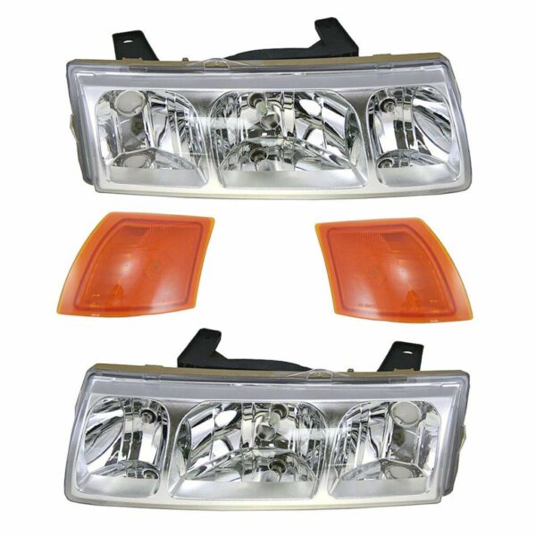 Headlight Lamp Parking Marker Corner Light LH RH 4 Piece Kit for 05 Saturn Vue