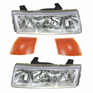 Headlight Lamp Parking Marker Corner Light LH RH 4 Piece Kit for 05 Saturn Vue
