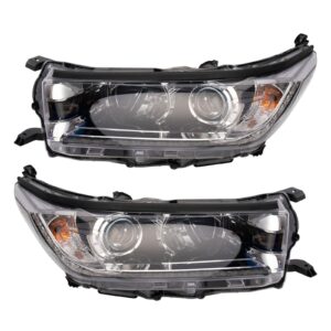 Headlight Set Compatible with 2017-2018 Toyota Highlander