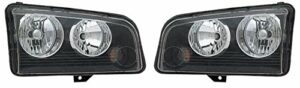 Headlights Headlamps Left & Right Pair Set for 07-10 Dodge Charger