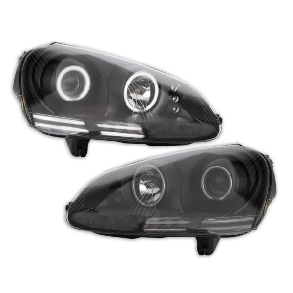 Headlight Set Compatible with 2005-2010 Volkswagen Rabbit