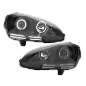 Headlight Set Compatible with 2005-2010 Volkswagen Rabbit